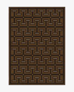 a brown rug with an intricate design on it