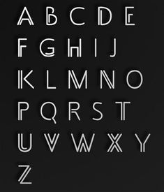 the alphabet is made up of letters and numbers in white chalk on a black background