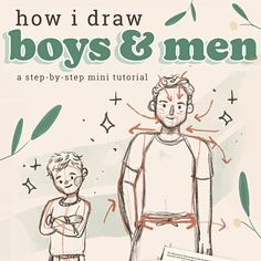 the cover of how i draw boys and men, with an image of a man standing next