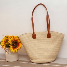 Elena Handbags Summer Basket Tote Bag Summer Basket, Everyday Shoulder Bag, Basket Tote, Woven Tote Bag, Straw Bags, Raffia Bag, Summer Bag, Denim Bag, Bag Vintage