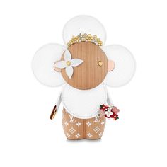 LOUIS VUITTON® - Vivienne Bride - White Louis Vuitton Vivienne, The Vivienne, Crystal Tiaras, Louis Vuitton Accessories, Louis Vuitton Official, Colored Leather, Color Dorado, Wild Hearts, Luxury Gifts