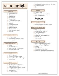 Motherhood blogger, Lynzy & Co. puts together Trader Joe's meal plans & a printable shopping checklist Trader Joes Meal Planning, Daily Harvest Smoothies, Shopping Checklist, Protein Granola, Daily Harvest, Printable Shopping List, Fruit Pops, Pumpkin Pasta