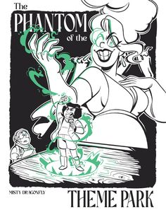 the poster for the animated film, the phantom of the temple park with an image of a