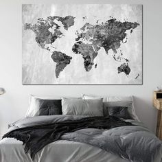 World Map 9 - Mateo - NicheCanvas The World Map, Africa Map, Gold Ink, Featured Artist, Modern Wall Art, Floating Frame, Digital Artwork, World Map, 1 Piece