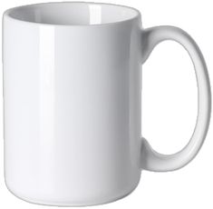 a white coffee mug on a white background