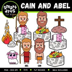 Church Activity Sheets, Bible Clipart, Coffee Designs, Old Testament Bible, Bible Journaling Printables, Cain And Abel, Christian Stories, Sunday School Kids, Preschool Bible