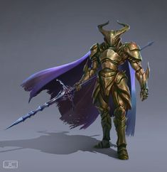 ArtStation - Knight in Chitin Armor, Joshua Carrenca Tiefling Knight, Chitin Armor, Spear Knight, Plate Armor, I'm So Sorry, Knight In Shining Armor, 다크 판타지, Knight Art, Knight Armor