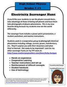 an electric scavenger hunt for students