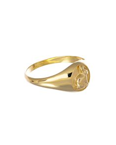 Rabbit Cameo Signet Ring. Size 7; 10x8mm cameo, 18k yellow gold, made in England. By Alex Monroe Gold Rabbit, Rabbit Ring, Signet Ring, Jewelry Art, Ring Size, Fox, England, Yellow Gold, Size 7