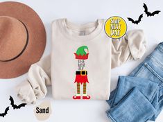 Custom The Elf Sweatshirt, Matching Family Xmas Shirt, Elf Family Christmas Hoodie, Family Matching Gift, Funny Christmas Elf Sweater  📣 Please check all photos for details. 📣 Use "Add message to Seller" link on the checkout page to send a message or important details for your order. 📣 We use Bella Canvas and Gildan when we have a shortage of stocks. 📣 Our printing method is DTF, Premium Vinyl and Heat Press. ♥ HOW TO ORDER ♥ 1- Please, Check and Review all Photos. 2- Select your shirt type, Elf Sweatshirt, Elf Family, Elf Sweater, Christmas Hoodie, Xmas Shirts, Christmas Hoodies, Matching Gifts, The Elf, Christmas Elf