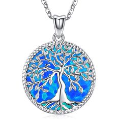 PRICES MAY VARY. DESIGN: Tree of Life is a symbol of immortality and healing. In addition, the sterling silver tree of life necklace is a symbol of positive energy, growth and strength, rebirth, a bright future, longevity, good health, and a fresh start on life. Wearing a tree necklace to return to nature, feel the connection with nature, and bring good health and richness inside. The significance of the leaves on the tree were thought to have mystical elements that heal the soul. MATERIAL: Ital Spiritual Sterling Silver Necklace, Spiritual Sterling Silver Necklace Gift, Spiritual Sterling Silver Necklace Ideal For Gifting, Spiritual Engraved Jewelry As Gift, Spiritual Jewelry As Mother's Day Gift, Spiritual Jewelry For Mother's Day, Engraved Spiritual Jewelry, Engraved Spiritual Jewelry For Gifts, Symbolic Gift Jewelry With Birthstone