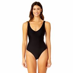 Enjoy the beach all season long in our Lace Up Compression Suit. This sleeveless V-neck swimsuit combines chic solid color with innovative features such as copper-infused fabric, which has anti-bacterial and anti-odor properties to ensure you feel fresh all day on your water adventures. The swimsuit also has UPF 50+ rating and removable cups for support and sun protection. Flaunt your figure with confidence and style this season in this Lace Up Compression Suit! Nylon V-neck Bodysuit For Beachwear, Sleek V-neck Swimwear For The Beach, Sleek Solid One-piece Swimwear, Sleek Sleeveless Nylon Swimwear, Sleek Nylon Swimwear For Summer, Black V-neck Sleek Swimwear, Sleek Black V-neck Swimwear, Nylon V-neck Beachwear Bodysuit, Summer V-neck Nylon Bodysuit