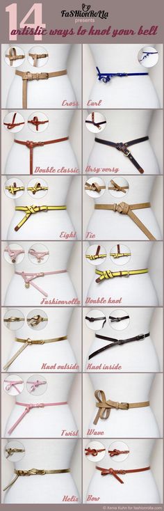 en-rHed-ando Belt Knots, Diy Tag, Fashion Dictionary, Practical Fashion, Fashion Vocabulary, Hospital Bag