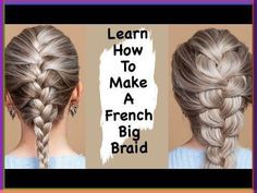 In this video i will show you how to do a French braid.Change it into a fantastic big braid.Insite braid=frenchbraid=invlechten. Puffy French Braid, Puffy Braid, Running Late Hairstyles, Big Braid, Greek Hair, French Plait, Loose French Braids, Puffy Hair, Big Braids