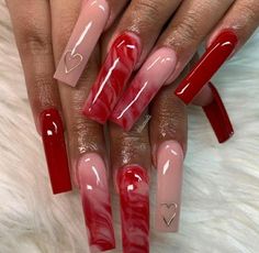 Future Nails, Long Red Nails, Easter Nail, Red Acrylic Nails, Tapered Square, Long Acrylic Nails Coffin