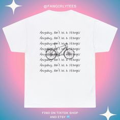 Phoebe Bridgers Scott Street Tee Phoebe Bridgers "Anyway, don't be a stranger" lyric fan merch tshirt Graphic Tee T-shirt With Quote For Streetwear, Graphic Tee With Quote Print For Streetwear, Scott Street, Phoebe Bridgers, Gender Neutral, Adult Outfits, Tops & Tees, T-shirt, Top Outfits