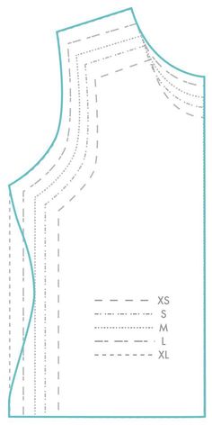 the front and back view of a sewing pattern