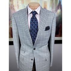 40l Corneliani Silk & Wool Houndstooth Check Sport Coat - Suit Jacket Blazer Men Welcome To The Opulent Gent; A Splendid Collective. Presented Is A Stunning Sport Coat By Corneliani. 83% Wool And 17% Silk. Light Blue, Gray And Navy In A Houndstooth Check Pattern. Functional Surgeon Cuffs And A Third Ticket Pocket. Beautiful Gray Organic Buttons. Ive Paired With A Brown Tartan Tie. If You Buy The Jacket Full Price Ill Include A Matching Tie For Free. Measurements Listed Below As Well As In Pictures. Please Be Aware That All Sales Are Final. Thank You For Stopping By And I Hope You Have A Great Day! ~Item~ Sport Coat ~Listed Size~ 40l ~ Brand~ Corneliani ~Edition~ N/A ~Style~ 2 Button ~Patte Semi-formal Sport Coat With Houndstooth Pattern, Luxury Semi-formal Houndstooth Sport Coat, Wool Sport Coat With Pockets And Button-up Design, Luxury Button-up Sport Coat With Patch Pockets, Plaid Single-breasted Sport Coat With Notch Lapel, Tartan Tie, Mens Blazer Jacket, Silk Wool, Suits Coats