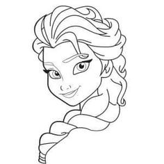 the princess from disney's frozen kingdom coloring page with her hair blowing in the wind