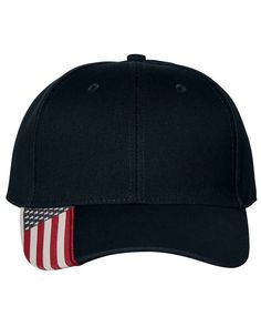 Brushed cotton twill Structured, mid-profile, six-panel Pre-curved visor, American flag woven label on visor Hook and loop closure Everyday wear for Men and Women American Flag Hat, Crown Cap, Flag Hat, Outdoor Cap, Hook And Loop Tape, Cotton Hat, Dad Caps, Hat For Man, Berets