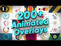 the words, 200 animated overlays are displayed in front of an abstract background