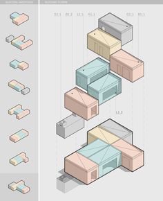 three different types of furniture are shown in this graphic design diagram, and the same one is