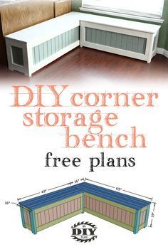 the diy corner storage bench is free plans