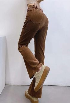 ⚡️Buy Vintage Corduroy Straight Leg Pants Brown L under $42.99 in Pants Online. Style: Casual, Street. Main Material: Polyester Blend. Fit Type: Slim fit. Design: High Rise Waistline, Zip & Button Fastening, Functional Pockets, Slim Straight Leg Fit. ✓Free Shipping on all orders over US$69. Vintage Corduroy, Pants Brown, Exclusive Fashion, Womens Size Chart, Retro Stil, Christmas Sale, Long Pants, Buy Vintage, Straight Leg Pants