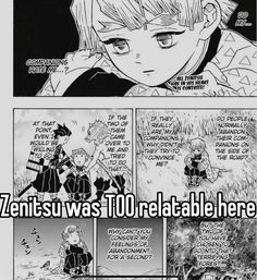 an anime story page with the caption that reads, zeintsu was to relatable here