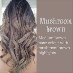 Hair Color 2017, Mushroom Hair, Mushroom Brown, Ombré Hair, Winter Hair Color, Brown Highlights, Hair Color And Cut, New Hair Colors, Hair Color Balayage