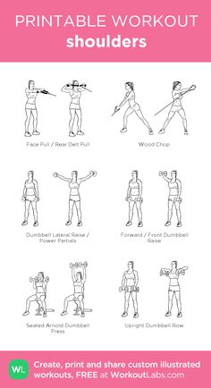 the printable workout poster shows how to do an exercise with your arms and legs