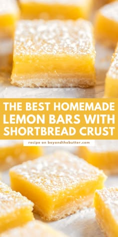 the best homemade lemon bars with shortbread crust are ready to be eaten for breakfast