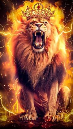 Angry Lion Pictures, Wallpaper Singa, Leo Pictures, Jesus Aesthetic Wallpaper, Lion Wallpapers, Lion Fire, Fire Lion, Lion Live Wallpaper, Lion Of Judah Jesus