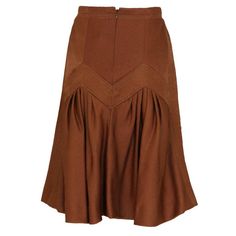 A Vintage 1990s Nina Ricci Bronze Skirt With Gathered Back Skirts Brown, Celebrity Closets, Designer Skirts, Stitch Clothes, Pretty Skirts, Brown Skirt, Chic Skirts, Ruched Skirt, Brown Skirts