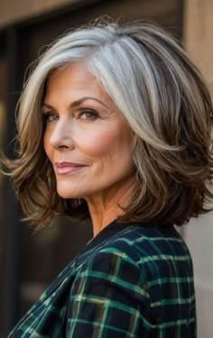 Gray Transition, Grey Hair Transformation, Haircuts For Medium Length Hair, Going Grey, Gorgeous Gray Hair, Grey Hair Inspiration, Haircuts For Women Over 50, Layered Haircuts For Medium Hair, Gorgeous Hairstyles