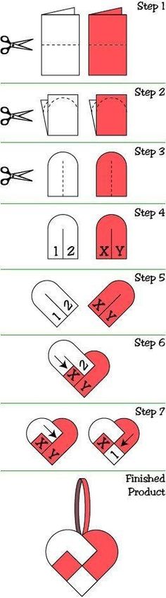 how to make an origami heart with paper step by step instructions for beginners