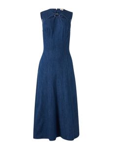 maria-indigo-denim-dress_product.jpeg Washed Indigo Denim Dress, Luxury Dark Wash Denim Dress, Chic Non-stretch Denim Blue Denim Dress, Luxury A-line Denim Dress, Indigo Knee-length Relaxed Fit Denim Dress, Lela Rose, City Prints, Polished Look, Leather Accessories