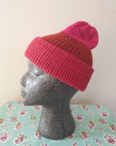 Merino Wool Sport Colour Change Beanie.  Two hats in one. Hand Made.   Hand Made Lovely soft Beanie in Merino and Alpaca wool.   Merino Alpaca Sport Color Change Hearts and Flowers.   80% Superwash Merino Yarn. 20% Baby Alpaca Yarn. Pink Fitted Winter Hat, Pink Cap For Fall, Pink Fitted Mini Hat For Winter, Fitted Pink Mini Hat For Winter, Fitted Knitted Cap, Pink Fitted Crochet Beanie, Knitted Pink Hat For Fall, Pink Mini Hat For Winter, One Size Fits Most, Pink Winter Mini Hat One Size Fits Most