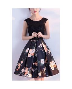 Get 10% off now! Buy floral printed short black homecoming dress sleeveless at cheap price online. Free stable shipping and pro custom service since 2009. Floral Print Sleeveless Mini Dress For Party, Fitted Black Sleeveless Dress For Prom Season, Black Sleeveless Mini Dress For Prom Season, Black Sleeveless Mini Dress For Prom, Black A-line Dress For Homecoming, Black Sleeveless Homecoming Dress, Black Floral Print Dress For Prom Season, Black Sleeveless Dress For Prom, Sleeveless Floral Print Dresses For Party Season