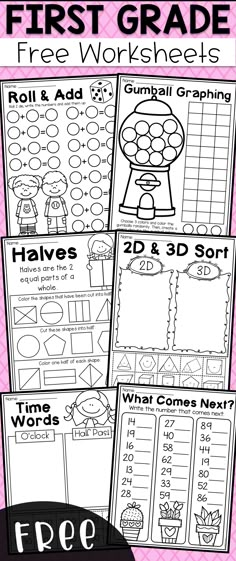 printable worksheet for first grade students to practice numbers