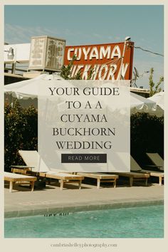 a sign that reads, your guide to a cumma buckhorn wedding read more