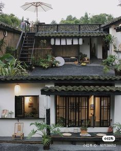 Unique House Design, Village House, Japanese House, Dream House Decor, Small House Design