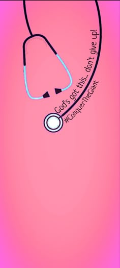 a pink background with a stethoscope on it