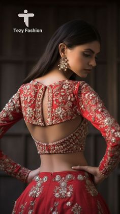 Bookmark These Simple Blouse Back Designs For An Intimate Wedding Look Blouses Designs Latest, Traditional Blouses, Blouse Back Designs, Fusion Fashion, Latest Blouse Designs, Saree Blouse Styles, Backless Blouse Designs, New Saree Blouse Designs