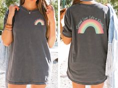 Embrace the vintage vibes with this retro shirt featuring a captivating rainbow design that symbolizes love, harmony, and inclusivity. Its vibrant colors and stylish typography exude positivity, making it a perfect choice for spreading love wherever you go. Whether you're attending a pride parade, a music festival, or simply want to embrace the retro aesthetic, this shirt will turn heads and inspire conversations. Designed for both men and women, this shirt offers a relaxed fit and exceptional s Retro Rainbow T-shirt For Summer, Casual Rainbow Print Short Sleeve T-shirt, Casual Short Sleeve T-shirt With Rainbow Print, Casual Rainbow Print Relaxed Fit Top, Casual Rainbow Print Top With Relaxed Fit, Casual Relaxed Fit Rainbow Print Tops, Casual Rainbow Pride Tops, Retro Crew Neck T-shirt With Rainbow Print, Casual Rainbow Top For Pride