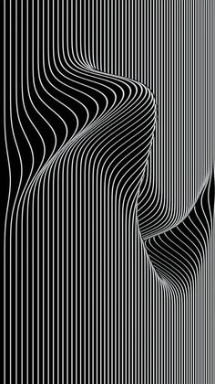 an abstract black and white background with wavy lines