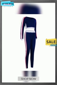 Women Sets Women Red Blue Black 2 Pcs Sweatsuit Cotton Summer Pullover Suits Women Outfit Two Piece Tracksuits Casual Blue Color Block Sets, Casual Blue Long Sleeve Sets, Blue Two-piece Long Sleeve Set, Blue Fitted Long Sleeve Sets, Blue Stretch Sets For Winter, Navy Long Sleeve Casual Tracksuit, Fitted Long Sleeve Two-piece Set, Winter Blue Tracksuit, Long Sleeve Two-piece Loungewear Set