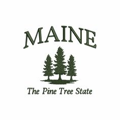 maine the pine tree state logo