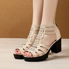 Platform Height : 0-3cm Fit : Fits true to size, take your normal size Lining Material : PU With Platforms : Yes Heel Type : Square heel Side Vamp Type : Open Back Counter Type : Cover Heel Fashion Element : zipper Heel Height : Med (3cm-5cm) Style : retro Pattern Type : Solid Insole Material : PU Model Number : High Heels Sandals Outsole Material : RUBBER Closure Type : ZIP Occasion : Casual Sandal Type : Mules Upper Material : PU Brand Name : XPMR Item Type : sandals Department Name : ADULT sh Grey Ombre Hair, Crystal Jewelry Box, Prom Dresses Boho, Perfume Jewelry, Heels Patterns, Yoga Decor, Skirt Heels, Lip Conditioner, Plus Size Sleepwear