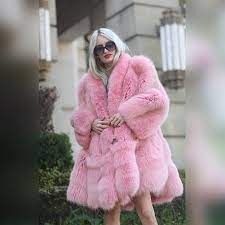 100cm Luxury Pink Genuine Fox Fur Outerwear Winter Warm Long Coat Women Overcoat | eBay Professional Group, Fashion Purple, Mink Fur Coat, Long Coat Women, Women Overcoat, Blue Coats, Silver Fox, Coat Women, Fur Fashion